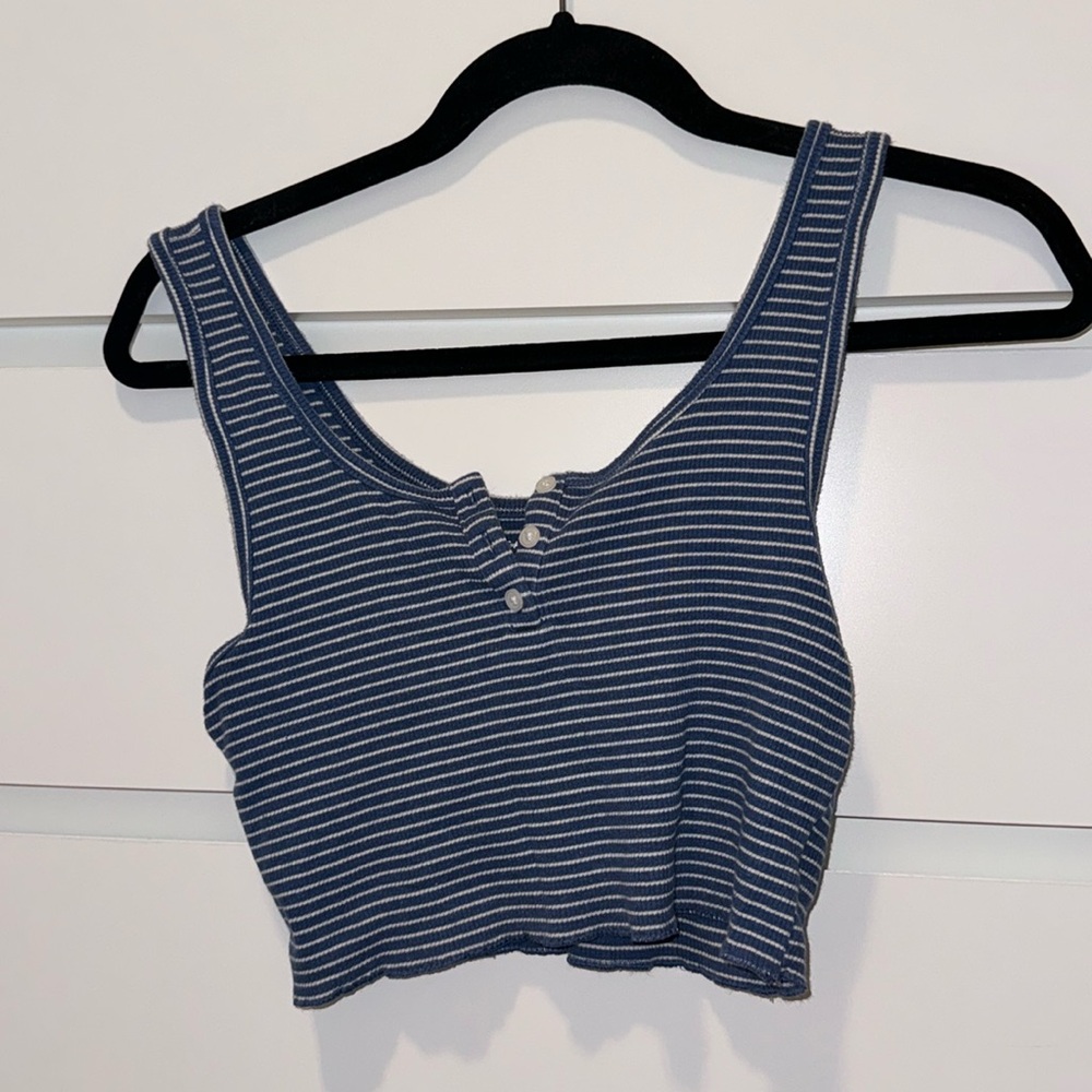 American eagle striped cropped tank top